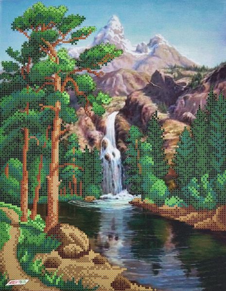 А3 140 Шум водопада, набор для вышивки бисером картины К 000209 фото