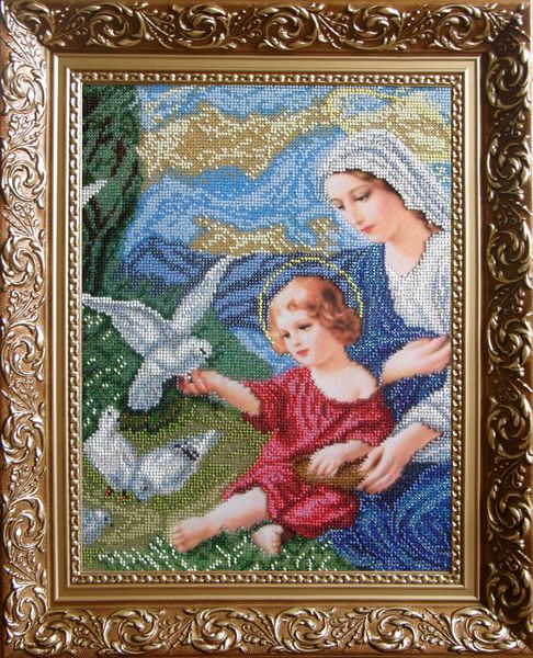 БІГм Богородиця і голуби, набір для вишивки бісером ікони БІГм фото