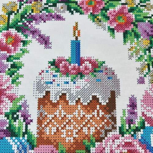 РП-128 Easter Towel for a Basket (37*60 cm), bead embroidery kit
