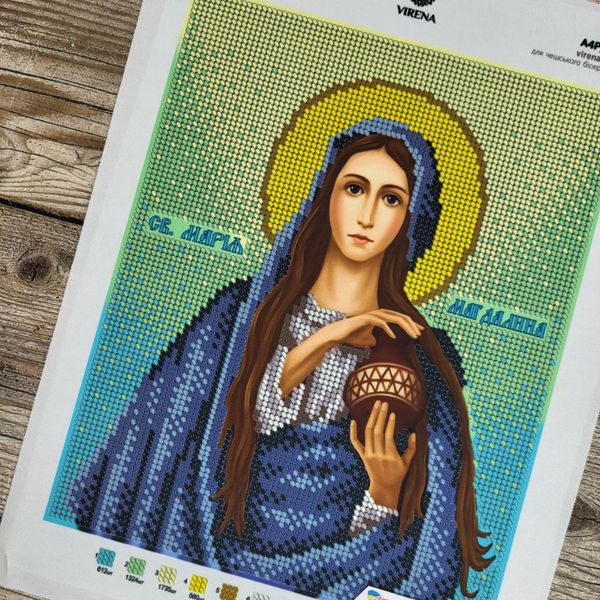 А4Р_192 Святая Мария Магдалина, набор для вышивки бисером именной иконы А4Р_192 фото