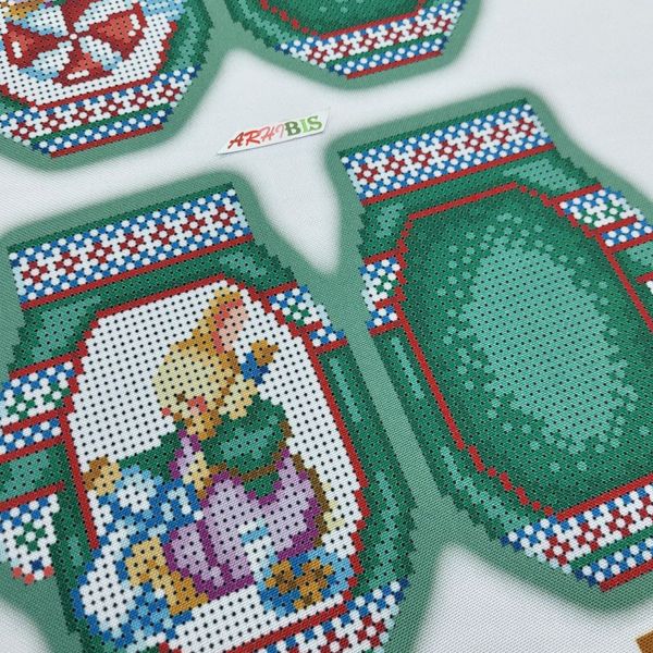 А3-К-423 Варежки, набор для вышивки бисером елочных игрушек АК 0368 фото