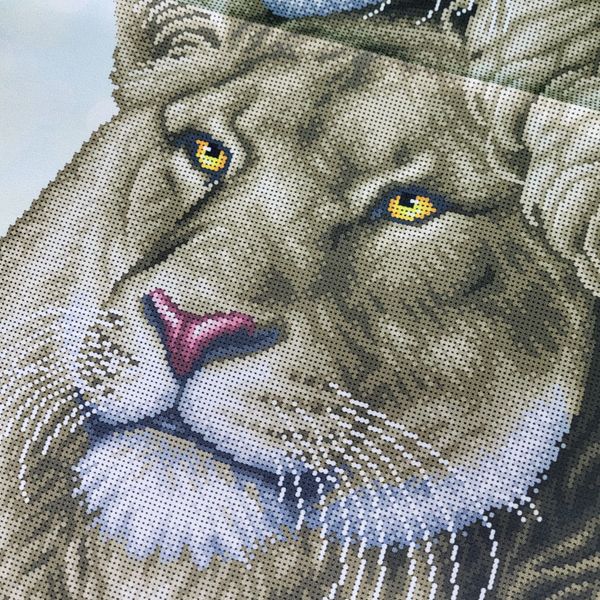 Т-1192 Любовь в Саванне, набор для вышивки бисером картины со львами Т-1192 фото
