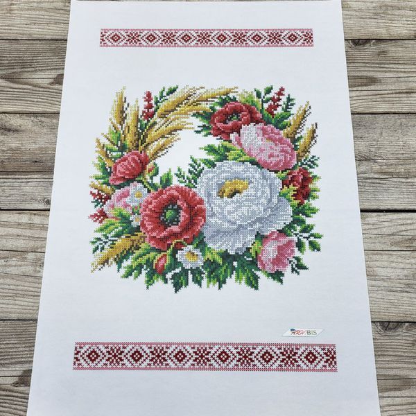 9228 Easter Towel with a Wreath (37*53 cm), bead embroidery kit