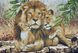 А2-К-496 Сімейство левів, схема для вишивання бісером картини схема-ак-А2-К-496 фото 1