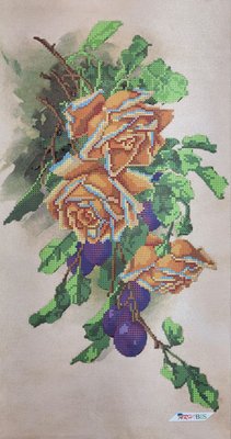 ТК-020 Букет троянд зі сливами, набір для вишивання бісером картини ТК-020 фото