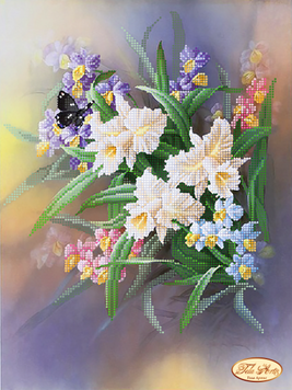 TA-246 Irises (24*32 cm), bead embroidery kit of the picture