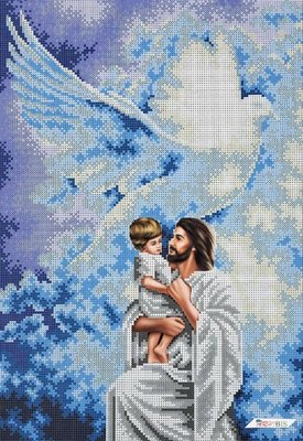 B653 Иисус с младенцем, набор для вышивки бисером иконы B653 фото