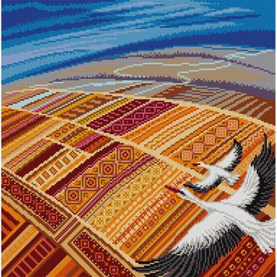 НИК-1469 Цветущее поле, набор для вышивки бисером картины по мотивам Шупляка НИК-1469 фото