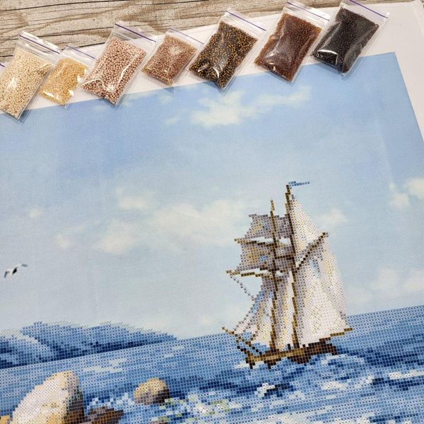 ЗПП-030 Морской пейзаж, набор для вышивки бисером картины АБВ 00126827 фото