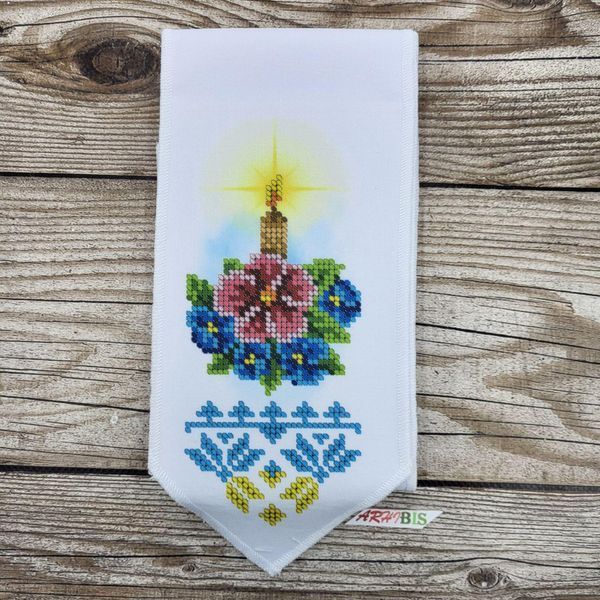 БК_078 Easter Bow with Ukrainian Symbols for a Basket (11*140 cm), bead embroidery kit