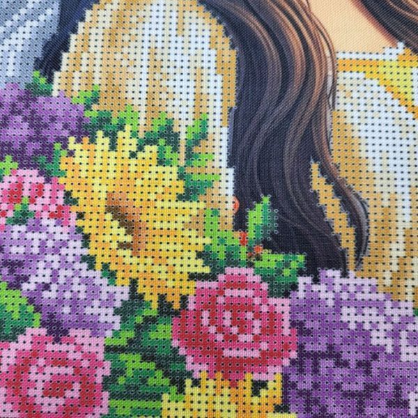 А748 Girl with a Horse (30*42 cm), bead embroidery kit of the picture
