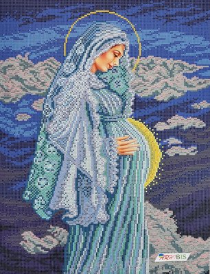 БУДМ Богомладенец в чреве Девы Марии, набор для вышивки бисером иконы БУДМ фото