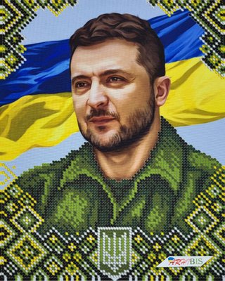 А4Н_542 Президент України Зеленський В.О., набір для вишивання бісером картини А4Н_542 фото
