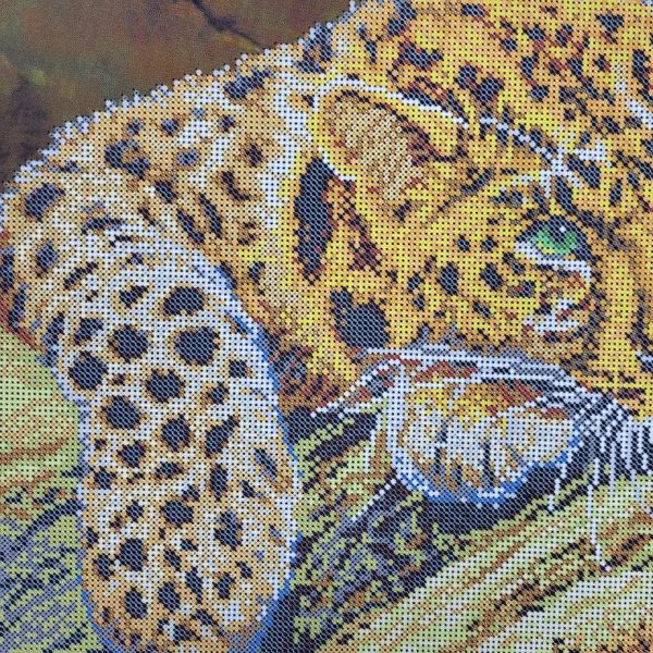 3584 Леопард, набор для вышивки бисером картины 3584 фото