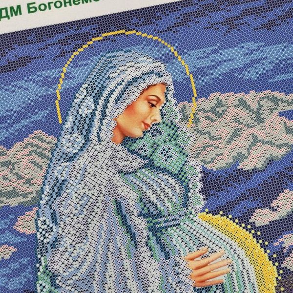 БУДМ Богонемовля в уторобі Діви Марії, набір для вишивання бісером ікони БУДМ фото
