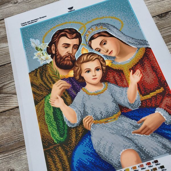 А3Р_113 Святе сімейство (36,5*27 см), схема для вишивки бісером ікони схема-вр-А3Р_113 фото