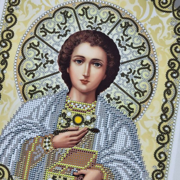 ЖС-4015 Святий Пантелеймон Цілитель у перлах, набір для вишивання бісером ікони ЖС-4015 фото