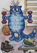 А4-К-1417 Athlete Cat (21*29,7 cm), bead embroidery kit of the picture