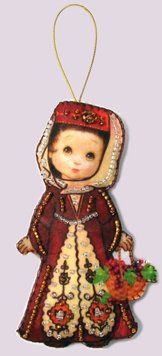 F083 Georgia Doll (12*7 cm), bead embroidery kit of the toy