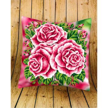 2929702 Bead embroidery decorative cushion kit Roses (30*30 cm)