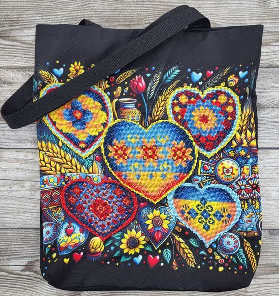 Shopper_618 Heart (38*42 cm), bead embroidery tote bag kit