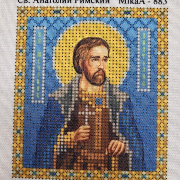 883-95173 Святой Анатолий Римский А6, набор для вышивки бисером иконы 883-95173 фото