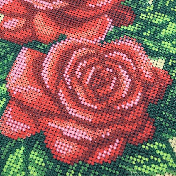 3399 Бордовые красавицы, набор для вышивки бисером картины с розами Д 01328 фото