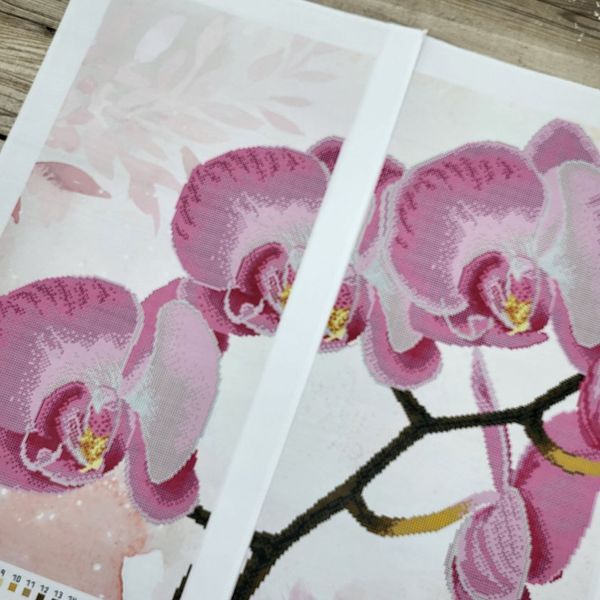 ТК099 Ніжна рожева орхідея, набір для вишивки бісером модульної картини ТК099 фото