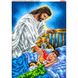 B651 Иисус оберегает мальчика, набор для вышивки бисером иконы B651 фото 3