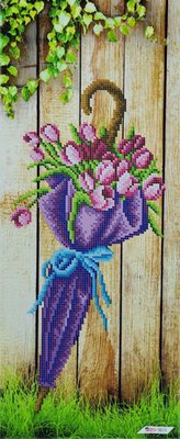 ПМ-4061 Парасолька з тюльпанами, набір для вишивання бісером картини ПМ-4061 фото