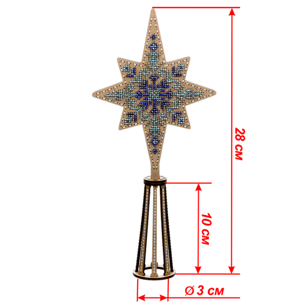FLK-475 Новогодняя звезда набор для вышивки бисером по дереву FLK-475 фото