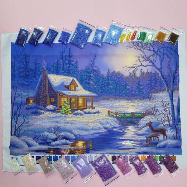 ММДП-006 Рождественский домик, набор для вышивки бисером картины ММ 00475 фото