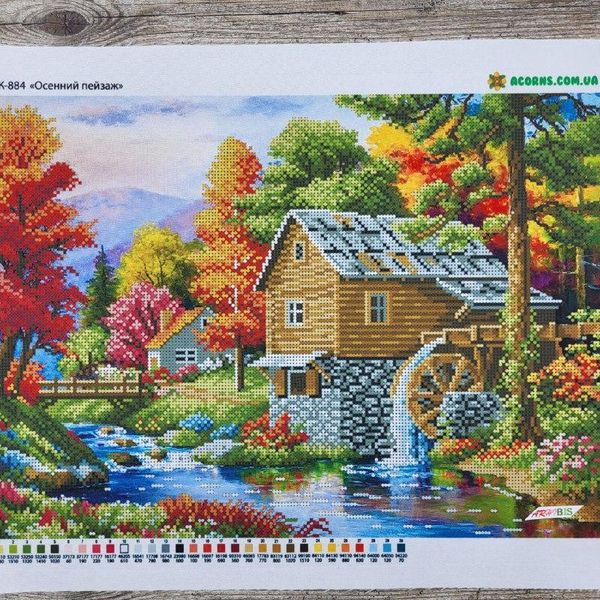 А3-К-884 Осенний пейзаж, набор для вышивки бисером картины А3-К-884 фото