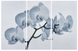 ТК103 Монохромна сіра орхідея (триптих), набір для вишивки бісером модульної картини ТК103 фото 1