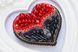 Б-314 Black and Red, bead embroidery brooch kit