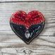 Б-314 Black and Red, bead embroidery brooch kit