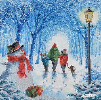 ТП030 Shimmer of Winter (42*42 cm), bead embroidery kit of the picture