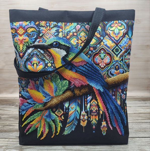 Shopper_619 Bird (38*42 cm), bead embroidery tote bag kit