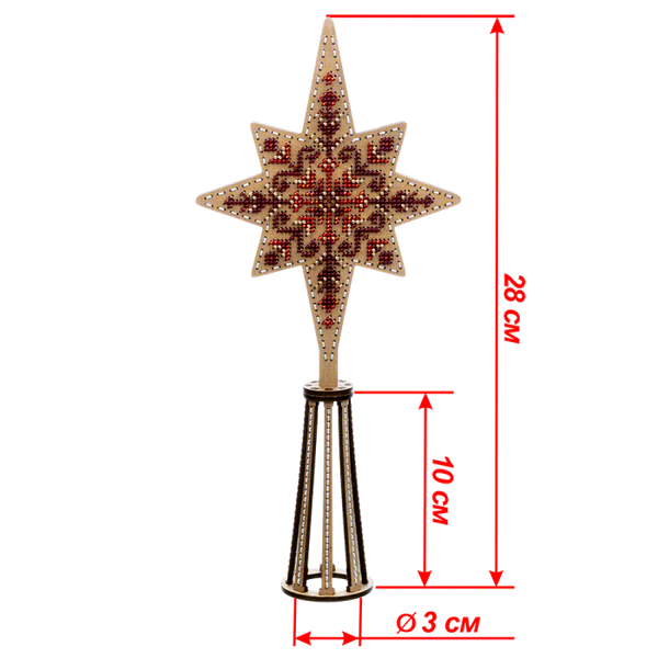FLK-474 Новогодняя звезда набор для вышивки бисером по дереву FLK-474 фото