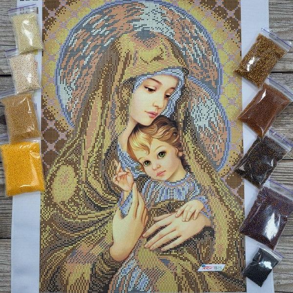 МДП Мадонна з дитям (покірність), набір для вишивання бісером ікони МДП фото