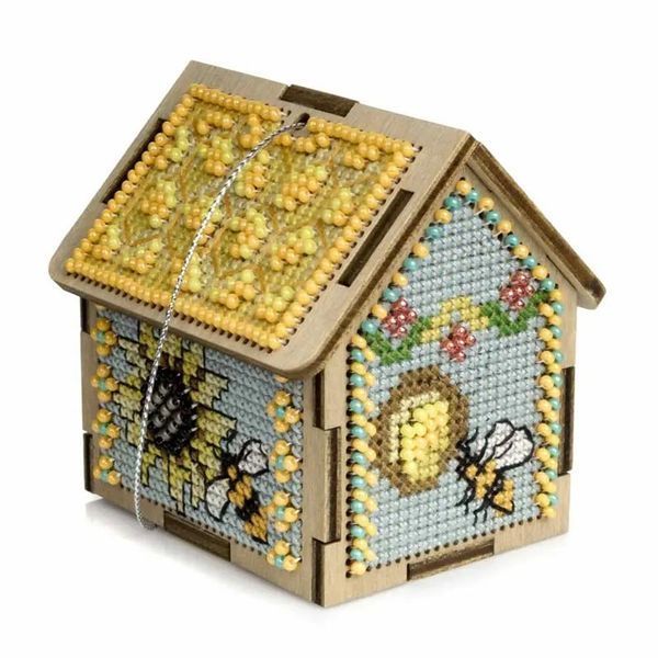FLW-062 Spring House, bead embroidery on wood kit