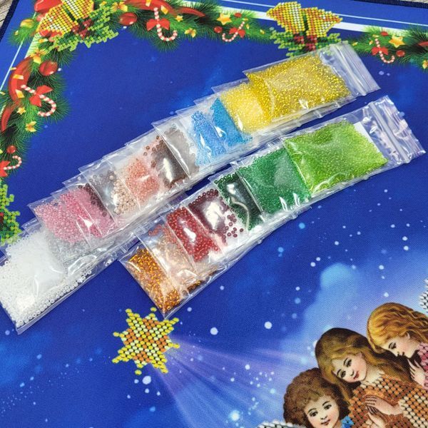 СПВ_202 Christmas Table Napkin, bead embroidery kit