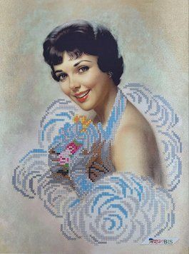 TA-240 Pretty Greta (24*32 cm), bead embroidery kit of the picture