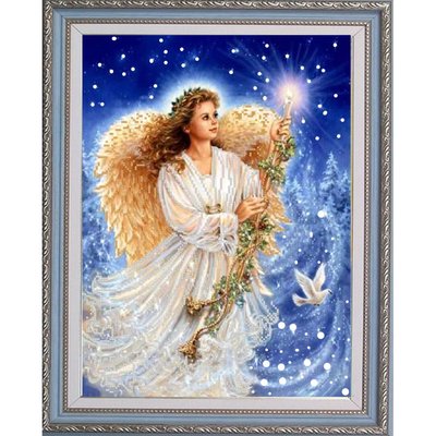 НИК-9751 Різдвяний ангел, набір для вишивання бісером картини НИК-9751 фото