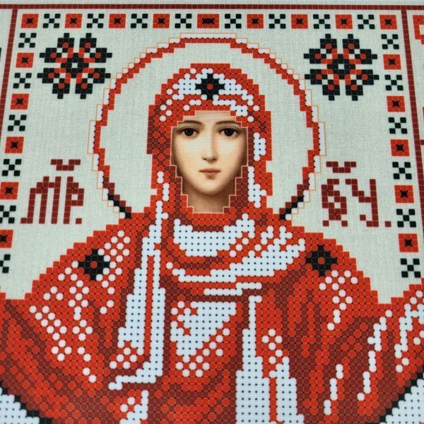 А3Р_342 Покров Пресвятой Богородицы &mdash; оберег защитников Украины (36,5*27 см), набор для вышивки бисером картины А3Р_342 фото
