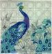 TA-164 Majestic Peacock (30*30 cm), bead embroidery kit of the picture