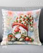 4040016 Gnome with a Strawberry Cushion (40*40 cm), bead embroidery kit