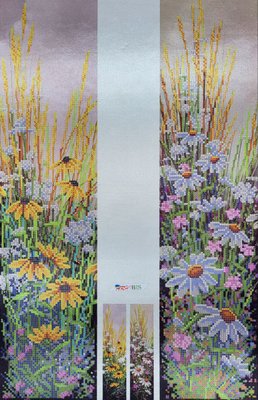 ТК-100 Ароматное поле, набор для вышивки бисером модульной картины, диптиха с полевыми цветами ТК-100 фото