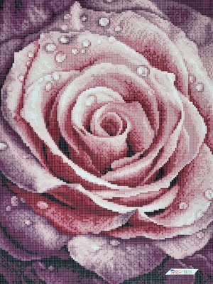 ЗПК-047 Рожева троянда, набір для вишивання бісером картини ЗПК-047 фото