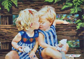 2168 Sweet Kiss (19,1*27 cm), bead embroidery kit for a picture